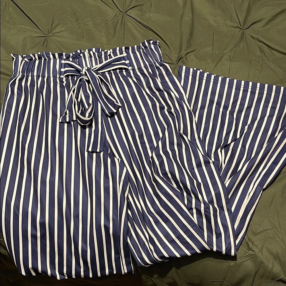 Striped Wide Leg Pants